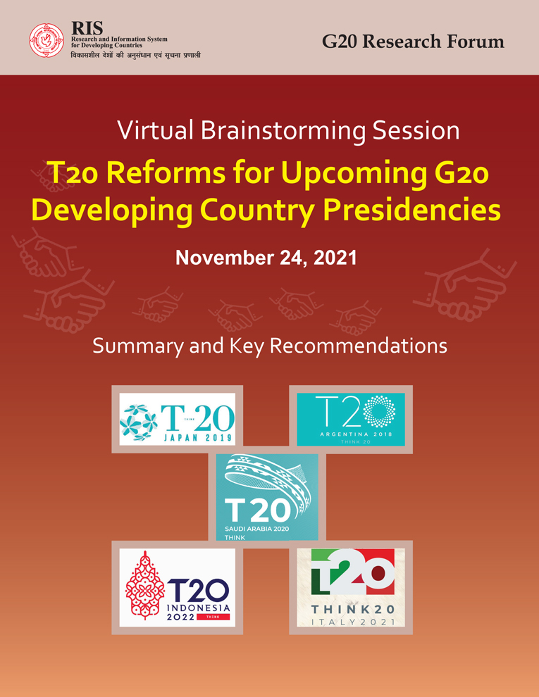 Virtual Brainstorming Session T20 Reforms for Upcoming G20 Developing Country Presidencies